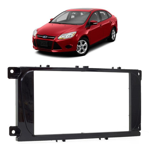 Marco para Estéreo Ford Focus 2009 A 2013 de 2 pulgadas, color negro Piano 4065