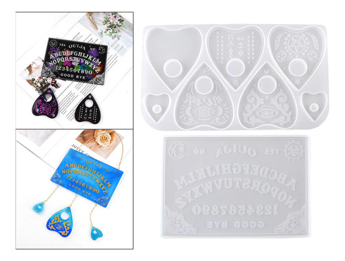 2x Ouija Heart Planchette Molde De Silicona De Resina Moldes