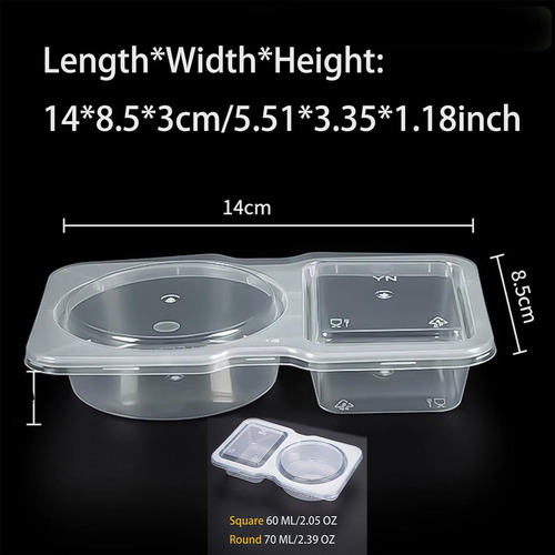 Reusable Snack Containers With Lids, Condiment Containers