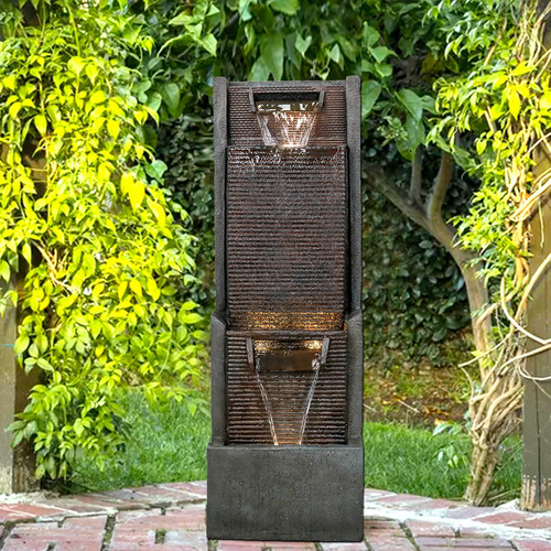 Agoodping Fuentes Modernas De Cascadas De Jardín Al Aire