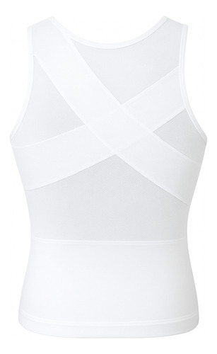 Camiseta Faja De Hombre Moldeadora Corrector De Postura Blanco Xl