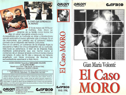 El Caso Moro Vhs Gian Maria Volonté Giuseppe Ferrara