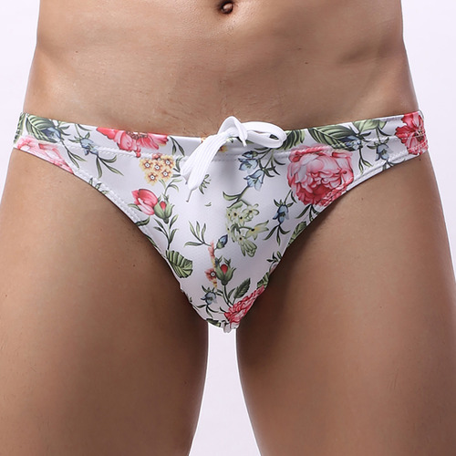 Bañador De Ropa Interior Para Hombre Con Estampado De Talle