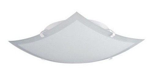 Plafon De Techo 2 Luces Vidrio Curvo 25cm Bari Apto Led