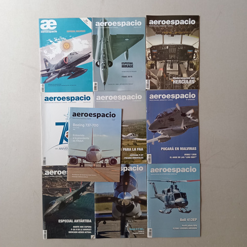 Militaria - Kit Por 10 Unidades De Revistas Aerospacio. 