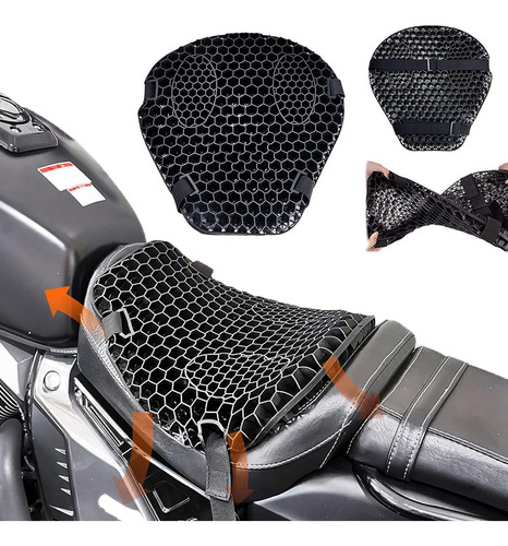 Almohadón Asiento De Gel Para Moto Viscoelástico Transpirabl