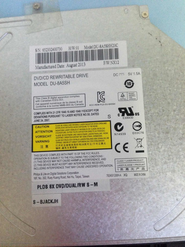 Lector Óptico Cd Dvd Laptop Siragon Nb3170 Consulte Precio (Usado)