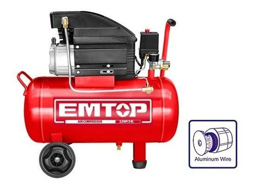 Compresor Aire Eléctrico 24 L 2 Hp 1500w Emtop