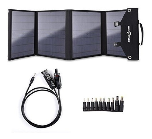 Rockpals Plegable Cargador De Panel Solar 60w Para Generador