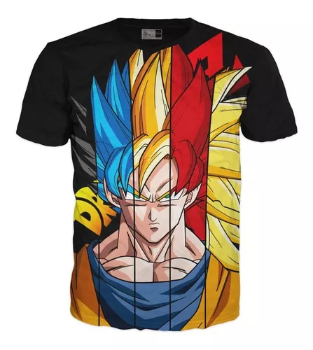 camiseta dragon ball super z personagens ,frente estampada.