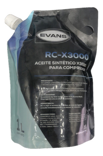 Rc-x3000 - Aceite Sintético Para Compresor Evans - 1 Litro