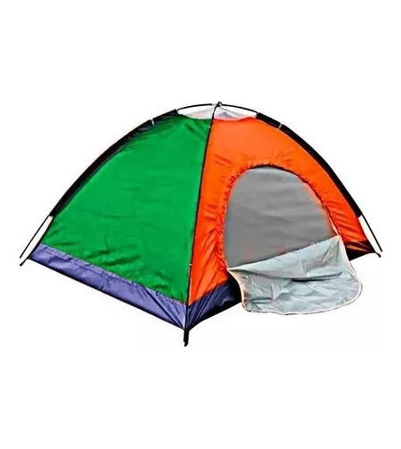 Carpa Para Camping 4 Personas Impermiable Reforzada Bicolor