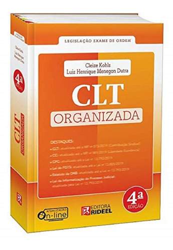 Clt Organizada - Legislacao Exame De Ordem 4§ed
