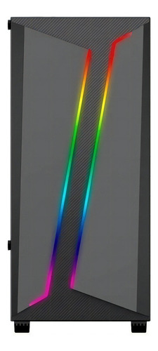 Gabinete Gamer Bluecase Bg-038 Fita Led Rgb Atx Vidro Temper