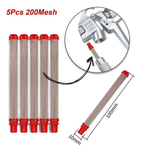 Filtro Para Pistola De Pintar Airless Mesh200 Alta Pres 5u