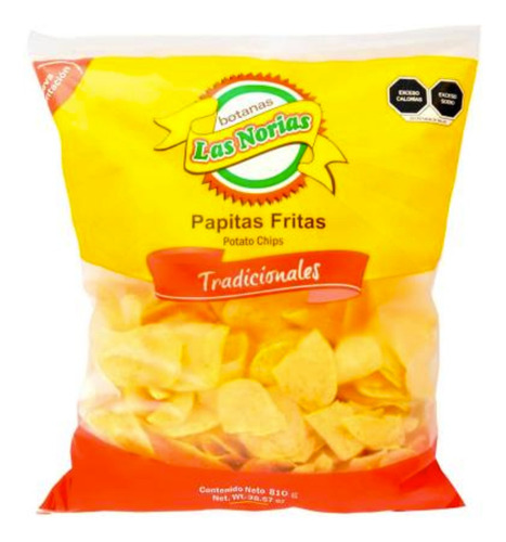 Papas Fritas Botanas Las Norias Tradicionales 810 G