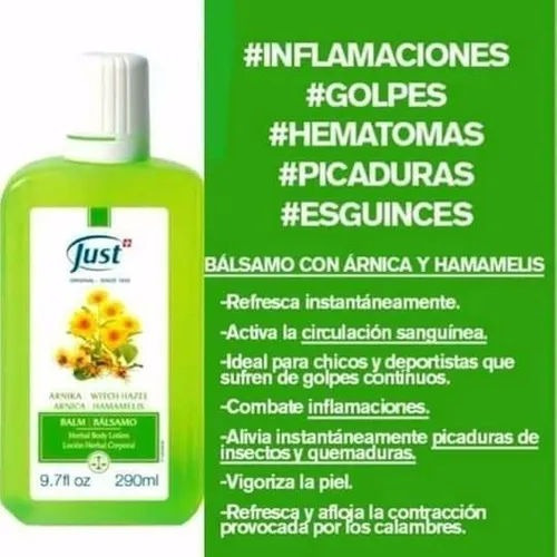 Bálsamo Swiss Just Moretones Calambre Cirugía Hematoma P4y5