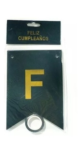Cartel Feliz Cumpleaños Liso Guirnalda Banderín Cotillon