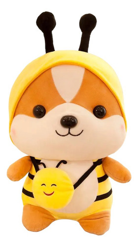 Peluche Ardilla Con Disfraz Abeja Amarillo Kawaii