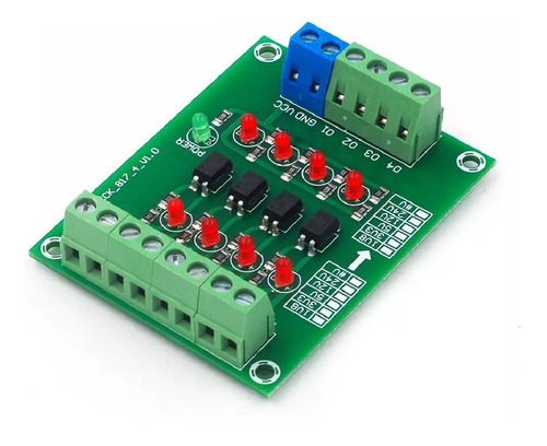 10pz Modulo Optoacoplador 24v A 5v 4 Canales 