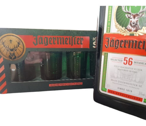Jagermeister 700ml + Box De 4 Shot Originales