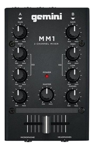 Mixer Dj Gemini Mm1 2 Canales Ventas