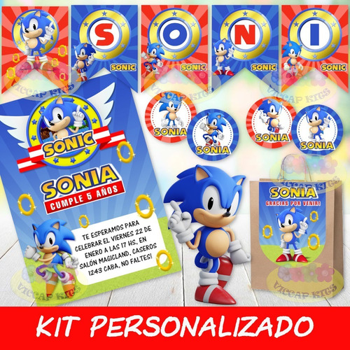 Pack Imprimible Sonic Personalizado