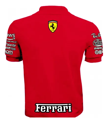 Playera Leclerc F1 Escuder a Ferrari Tipo Polo Cuotas sin inter s