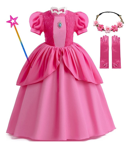 Disfraz De Princesa Melocotón Para Niña  Vestido De Cosplay