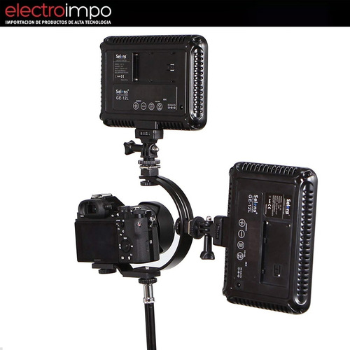 Soporte Curvo Chico Handycam Microfonos Flash Holder Para 2 Zapatas + Envío