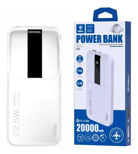 Powerbank Inkax 20000mah Blanco - Pbq-07