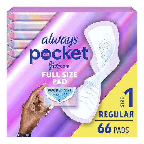 Almohadillas Femeninas Always Pocket Flexfoam, Tamaño 1, Reg