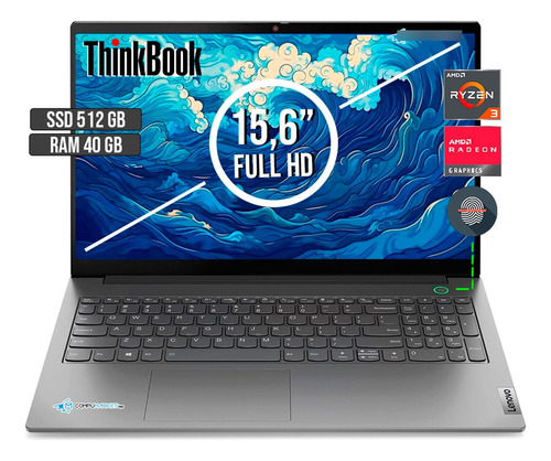 Portatil Lenovo Thinbook Amd Ryzen 3 5300u Ssd 512gb Ram40gb