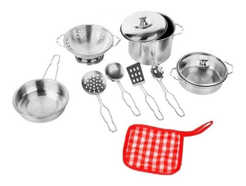 Set De Ollas Cocina De Aluminio  Juguete Palermo V Lopez