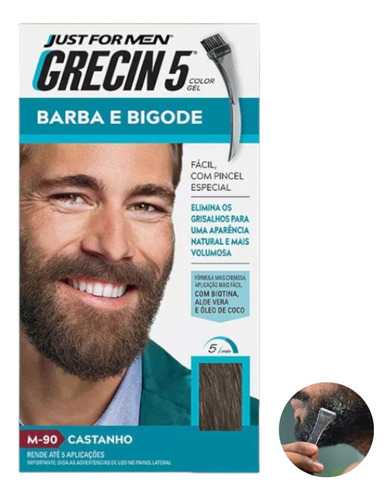 Barba E Bigode Color Gel Grecin 5 - 1 Unidade