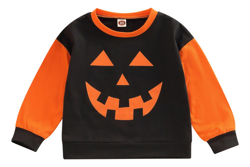 Sudadera De Halloween Para Niños Y Niñas, Cara De Calabaza