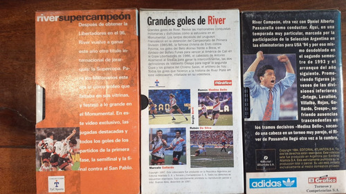 Cassettes Vhs Pal-n 3 Unidades Pack River Campeon Y Goles (Usado)
