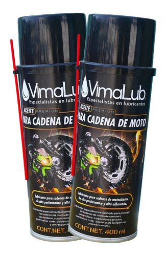 Lubricante Premium Cadena Moto Vimalub 400 Ml [duo Pack]