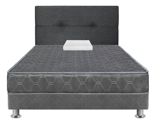 Juego Dormitorio Forli Acqua Gris 1.5plz + Sofá Cama