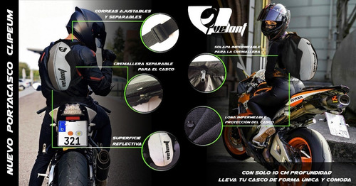 Maleta Porta Casco Compacto Reflectivo Moto Velont