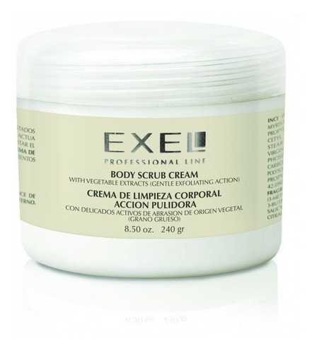 Crema Pulidora Corporal Exel Grano Grueso Limpieza X 240 G