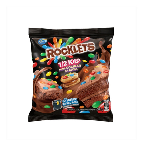 Lenteja Chocolate Rocklets X500g - Cotillón Waf