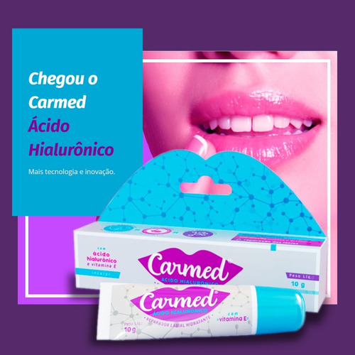 Hidratante Labial Carmed Acido Hialurônico Vitamina E 10g