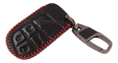 Sjk Funda De Cuero For Llave De Asistencia + Llavero Jeep
