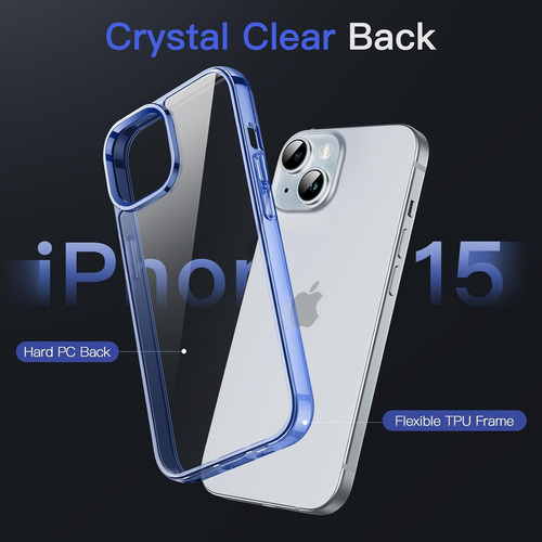 Chh Jetech Funda For iPhone 15 6.1-inch, No Amarillea Teléfo...