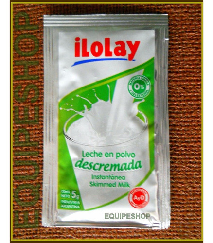 Imagen 4 de 6 de Leche En Polvo Descremada Sachets Individuales 5 Grs Ilolay