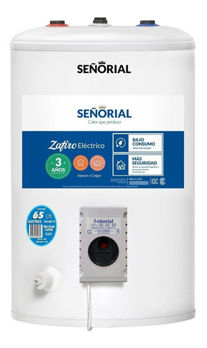 Termotanque Electrico Señorial 65 L Zafiro Bajo Consumo