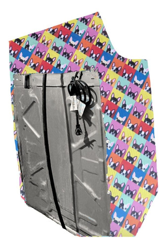 Protector Cubre Lavadora Samsung Carga Superior Diseño Perro