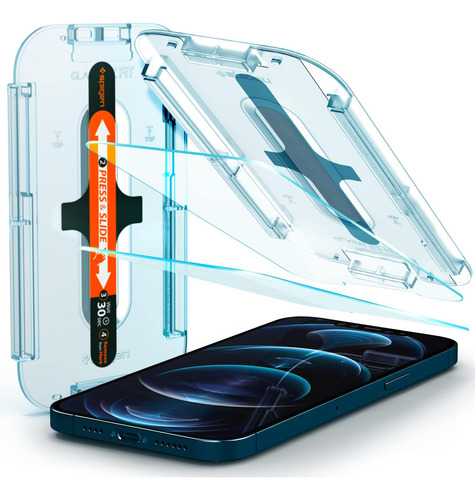 Glas Fit Vidrio Templado Compatible Con iPhone 12 Max Paquet