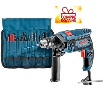 Furadeira De Impacto Bosch Gsb 13 Re Com Kit De 23pç 127v